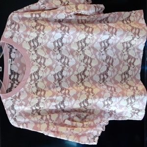 Zara cropped lace top